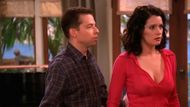 Jon Cryer and Paget Brewster in Two and a Half Men | Image via Warner Bros. Television